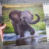 Splashing Elephant Tray Puzzle - 36 piece - Homeplace Market LLC