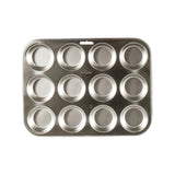 Stainless Steel Muffin & Cupcake Pan, 12 Standard Cup - Homeplace Market LLC