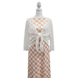 Wide Rib Knit - Water Color Checks - Homeplace Market LLC