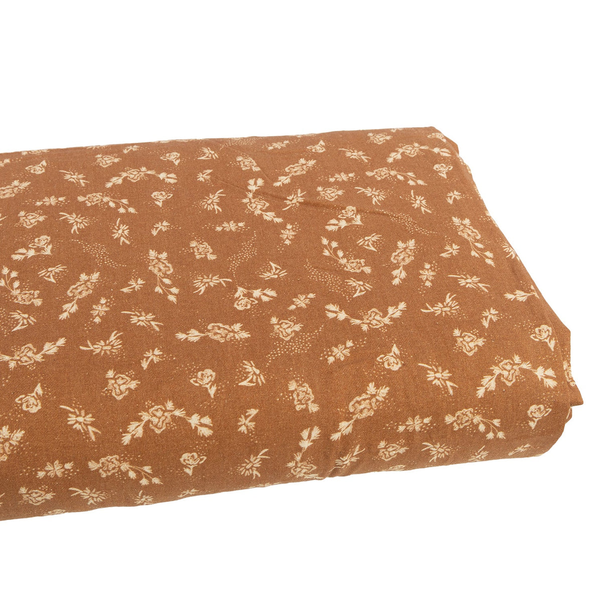 Wren Linen Blend - Anna Kate - Ditsy Floral Brown Vintage Effect - Homeplace Market LLC