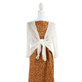 Wren Linen Blend - Anna Kate - Ditsy Floral Brown Vintage Effect - Homeplace Market LLC