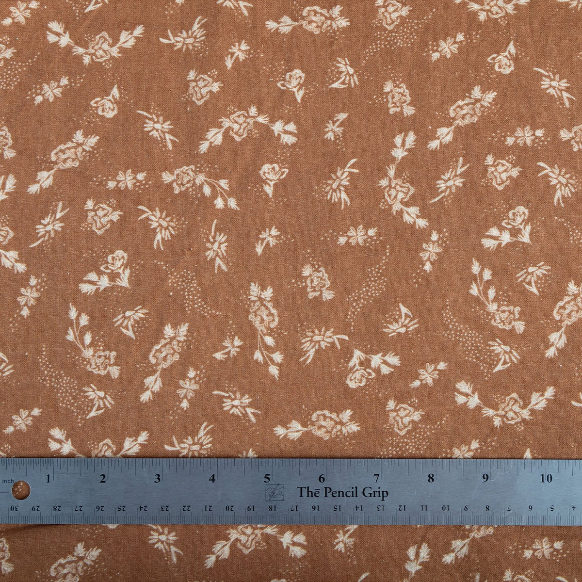 Wren Linen Blend - Anna Kate - Ditsy Floral Brown Vintage Effect - Homeplace Market LLC