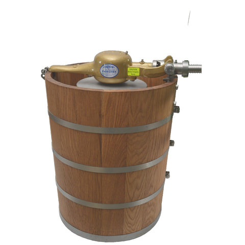 Country Freezer - Ice Cream Maker - 20 Quart - Classic Wooden Tub - With 16" Pulley - Zinc Alloy Gears