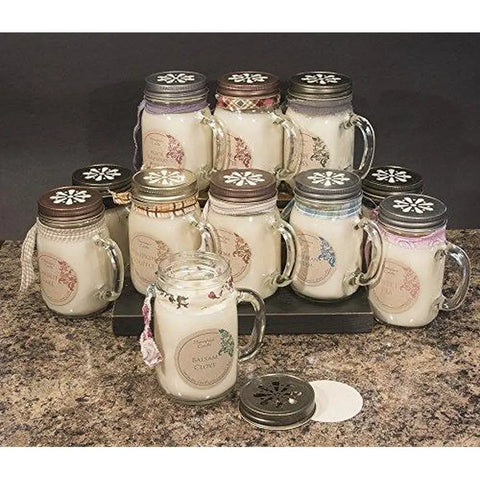 Gift Idea - 16 oz. 100% Soy Candle - LARGE Mason Jar Mug - CHOOSE SCENT