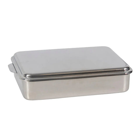 Lindy's - 9x13 - Covered Cake Pan w/Lid - Stainless Steel - High Lid