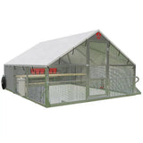 Alumi - Coop Classic - 10x12 Lightweight, Aluminum, Chicken Coop Tractor for Chickens - Homeplace Market LLC