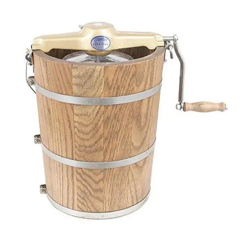 Country Freezer - Ice Cream Maker - Classic Wooden Tub - Hand Crank - 6 or 8 quart - Homeplace Market LLC