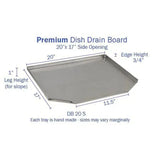 Hickoryware - Originals - Stainless Steel Dish Drain Board (Side Opening) - Homeplace Market LLC