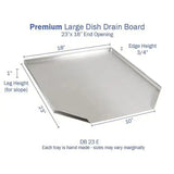 Hickoryware - Originals - Stainless Steel LARGE Dish Drain Board (Large Size) - Homeplace Market LLC