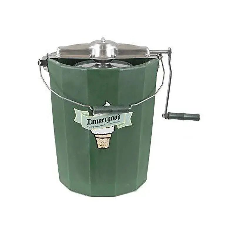 Immergood - PREMIUM 8 qt. - Ice Cream Maker - Stainless Steel - Hand Crank - Homeplace Market LLC